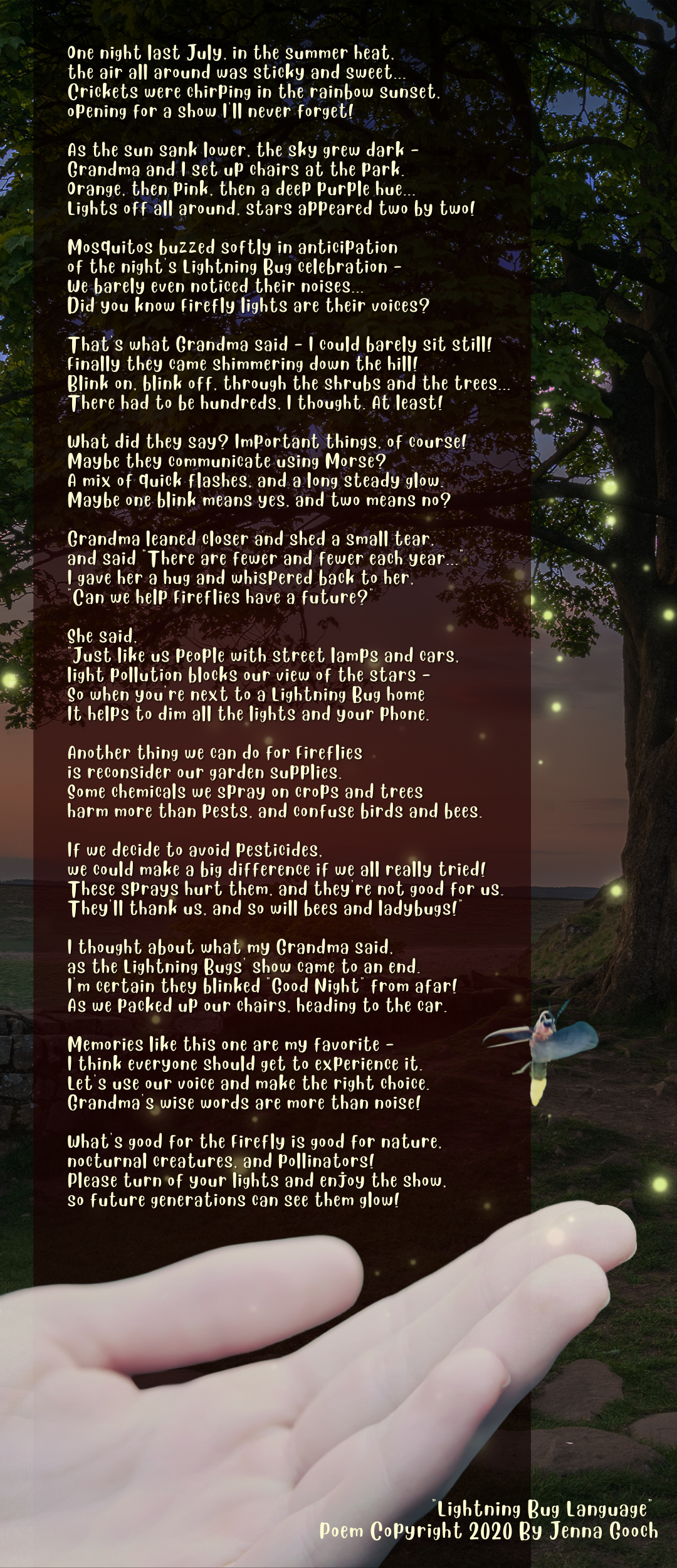 Lightning Bug Language, a poem by Jenna Gooch